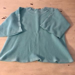 JILLIAN AND NICOLE TEAL SWEATER
